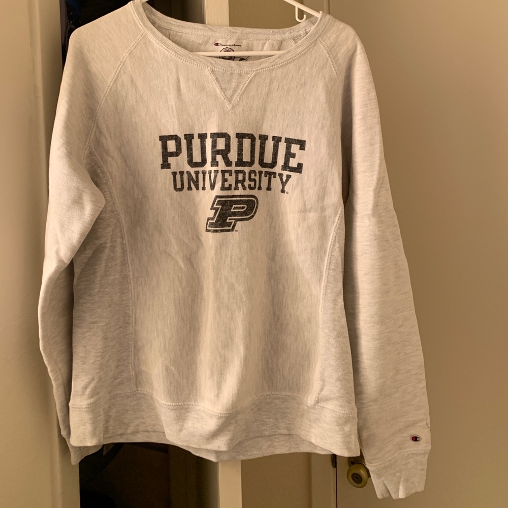 Light grey Purdue sweatshirt size large
